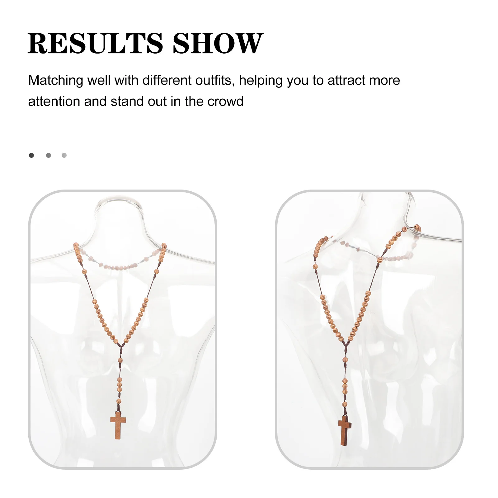 

2Pcs Vintage Pumpkin Beads Necklace Durable Plastic Cotton Rope Practical Accessory Perfect for Daily Wear Vintage Rosary Beads