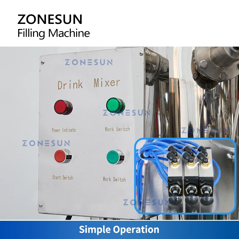 ZONESUN ZS-CF4 Carbonated Drinks Isobaric Filling Machine Beer Cola Soda Fizzy Alcoholic Beverage Mineral Water Sparkling Wine