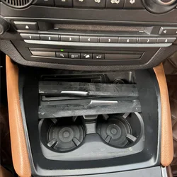 For BMW X5 X6 E70 E71 E72 Front Console Cup Holder Sliding Shutters Cover Trim Center Roller Blind Cover Replacement 2007-2014