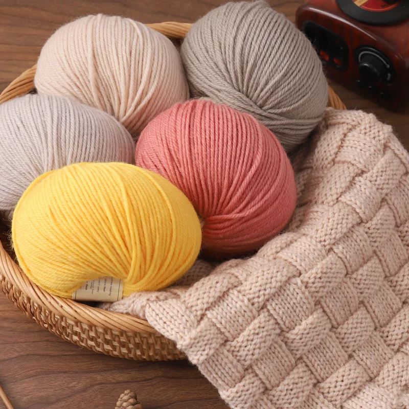 50G Medium Thickness Woolen Yarn Hand-Woven Scarf Sweater Thread Baby Children Knitting needle cashmere thread