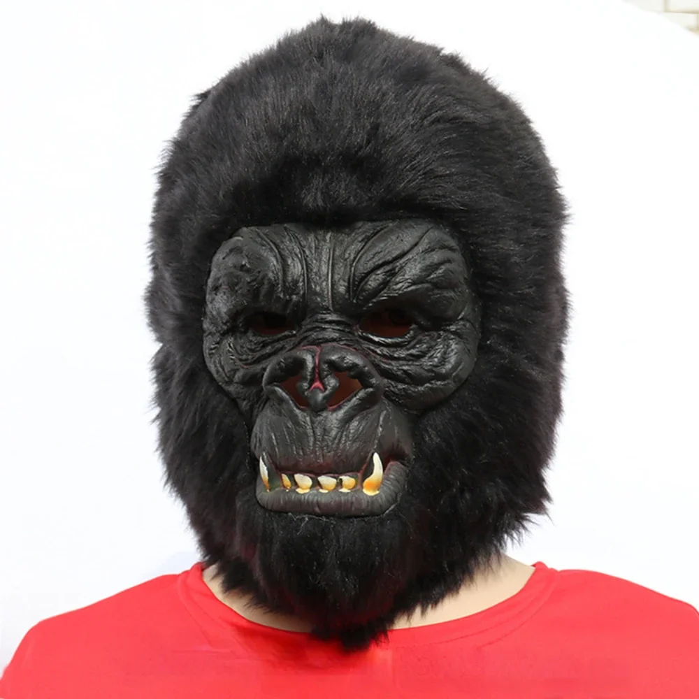 Halloween Gorilla Mask King Kong Monkey Cosplay Costume Chimpanzee Mask Animals Latex Masks Horror Headwear Adults Mask Gift