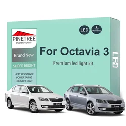 14Pcs Canbus Led Interior Light Kit For Skoda Octavia mk3 3 5E 5E3 5E5 RS Sedan Estate 2012-2017 Map Dome Trunk