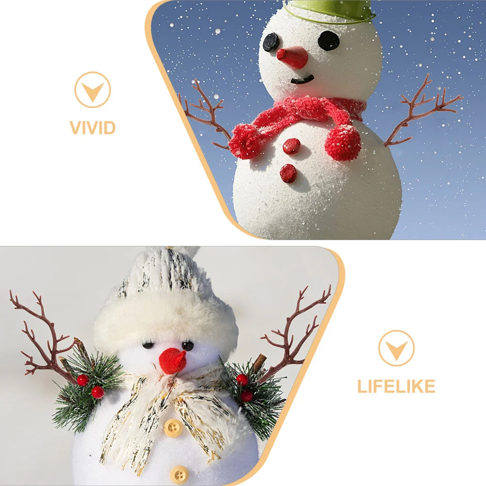 Antler Toys DIY Branches for Flower Arrangement Plastic Dry Realistic Snowman Hand Fake Dried Tree