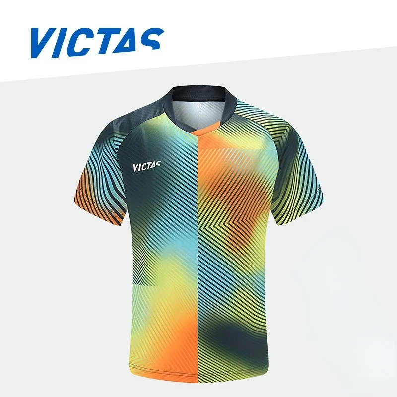 tsp victas national team Table tennis clothes sportswear short sleeve t-shirts Badminton Sport Jerseys top 86105