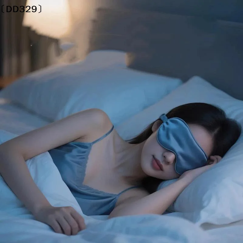 Double-Sided Silk Sleeping Eyeshade Light Blocking Breathable Travel Sleep Eye Mask Protective Safety Goggle Eye Wear〔DD329〕