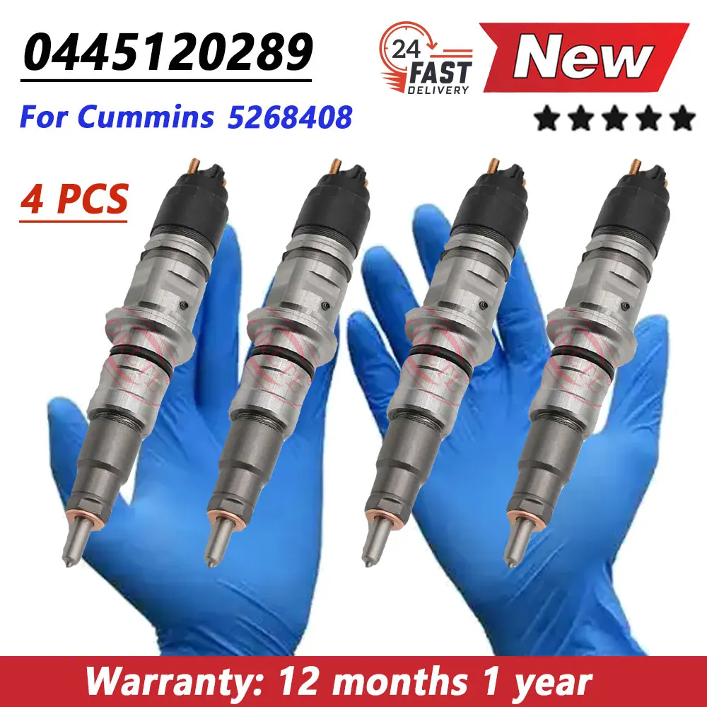 4 Uds nuevo inyector diésel 0445120289 inyección de combustible 0 445 120 289 boquilla de inyector 0445 120 289 para Kamaz Cummins 5268408