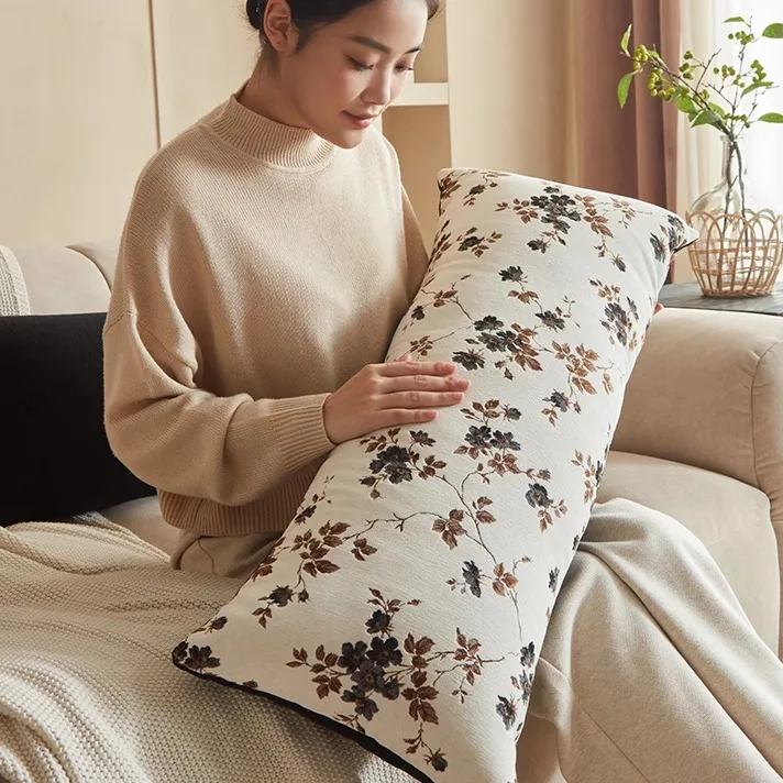 

Новая китайская длинная подушка-валик для дивана в гостиную, со съемным чехлом, для поддержки спины и поясницы, подушка-подголовник для кровати, премиум-класс