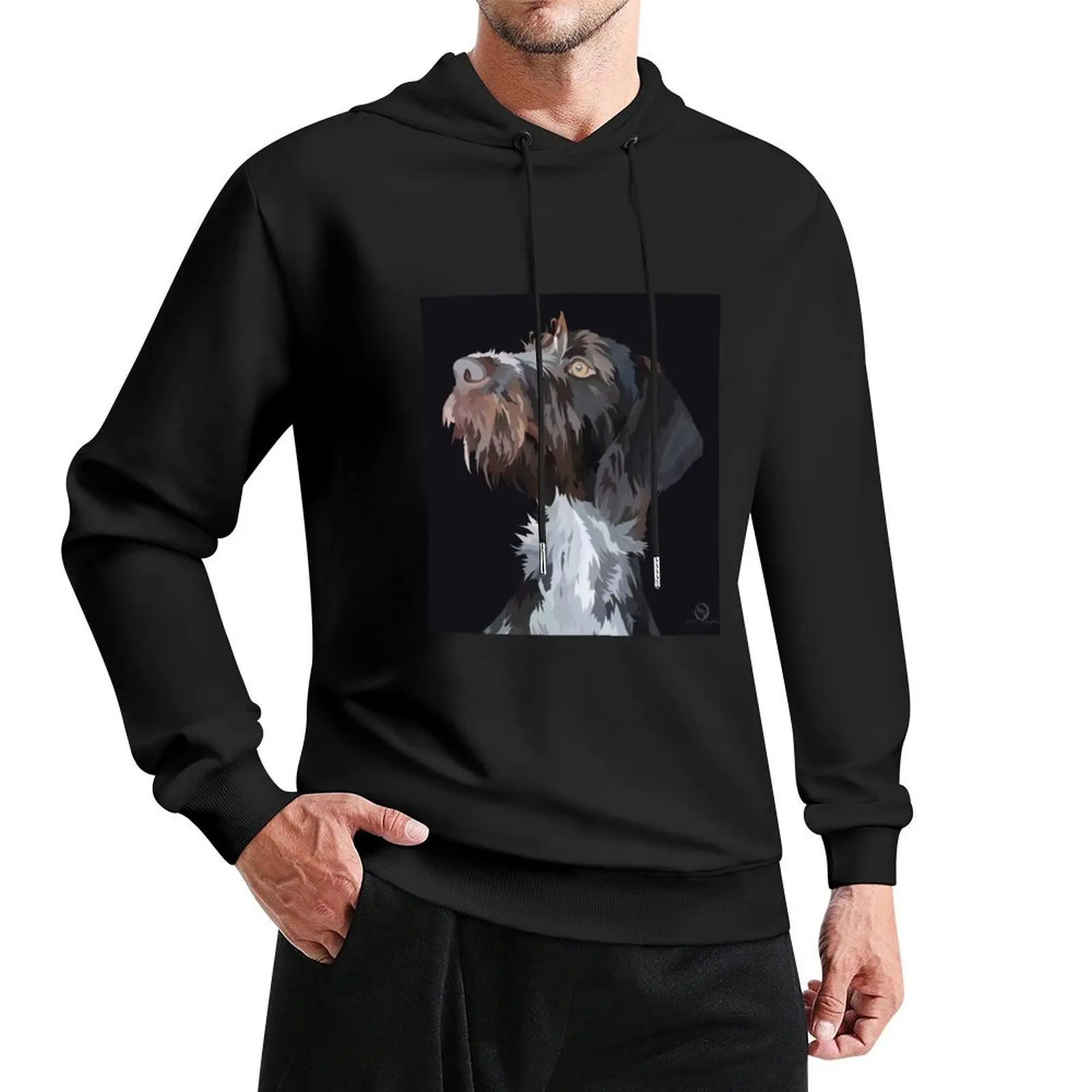 German Wire Haired Pointer Hoodie men's sweat-shirt men clothing men clothes male clothes oversized hoodie
