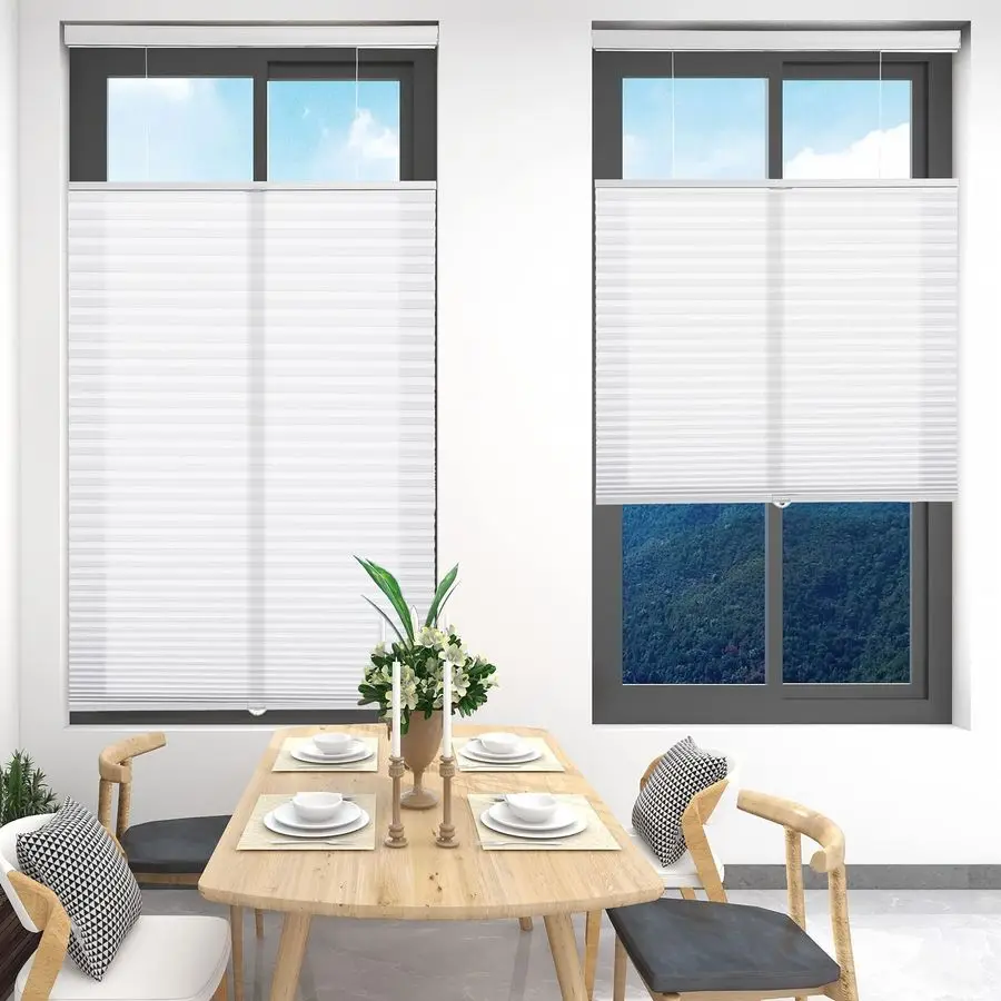

Light Filtering Cellular Shades Cordless, Top Down Bottom Up Blinds for Windows, 1.5 Single Cell Pleated Honeycomb Window Shades