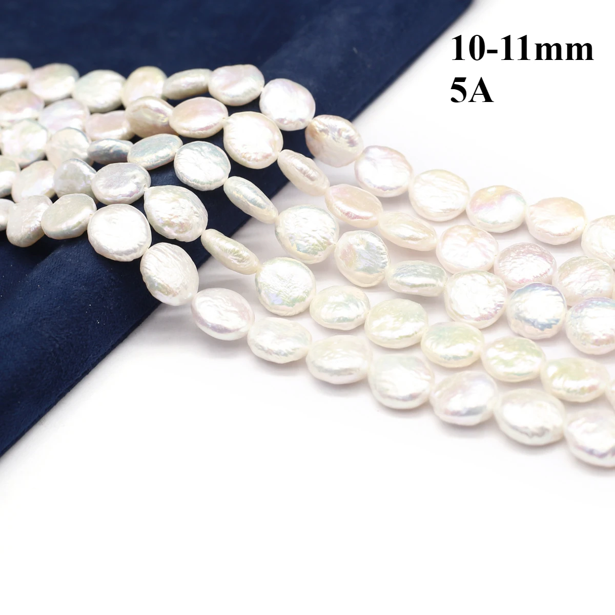 

10-11mm 5A Natural Freshwater Pearl White Baroque Round Bead High Quality Women Jewelry Make DIY Necklace Bracelet Accessories