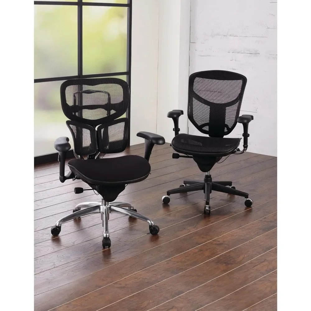 Ergonomic Mid-Back Mesh Chair, Black