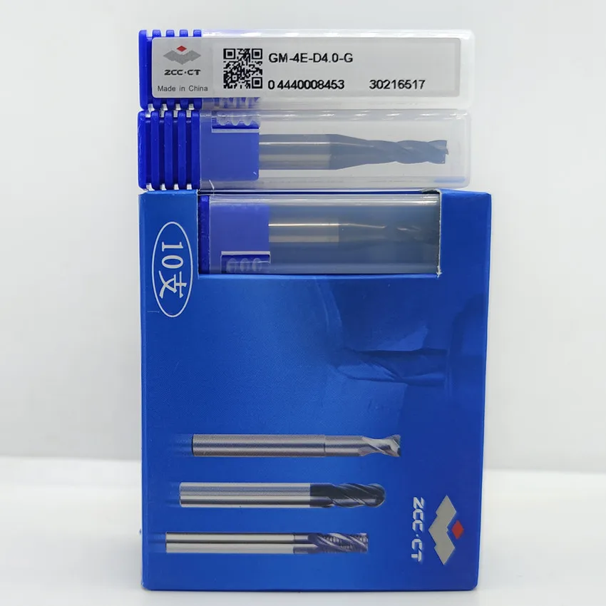 GM-4E-D4.0-G ZCC.CT GM-4E-G CNC Four flute Flat head tungsten steel end mills 4 Flute Flat End Mills D4.0*6*11*50 4T End Mills