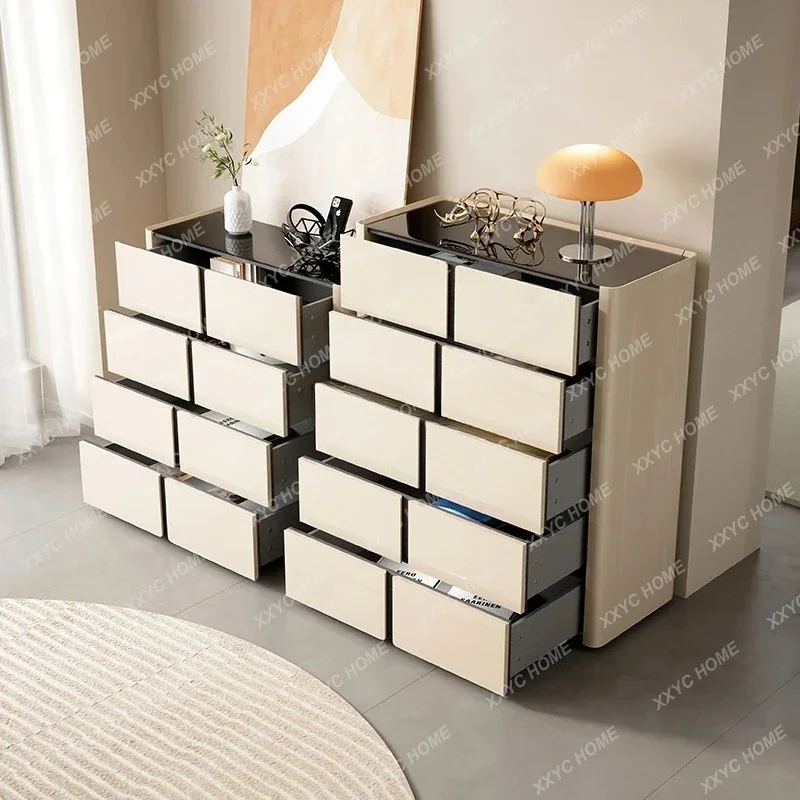 Italian minimalist bedroom chest of drawers modern minimalist chest of drawers combination four chest of drawers cream wind