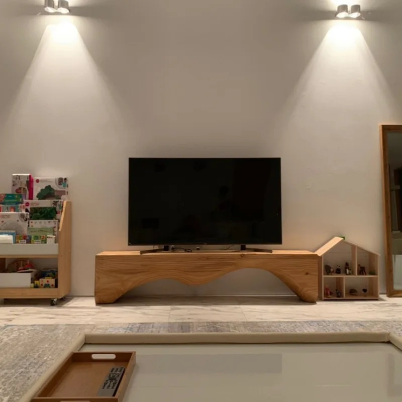 سجل البراز مقعد الخشب الصلب تغيير الأحذية البراز قاعة المعرض الشمال الإبداعية مقعد الرجعية متموجة