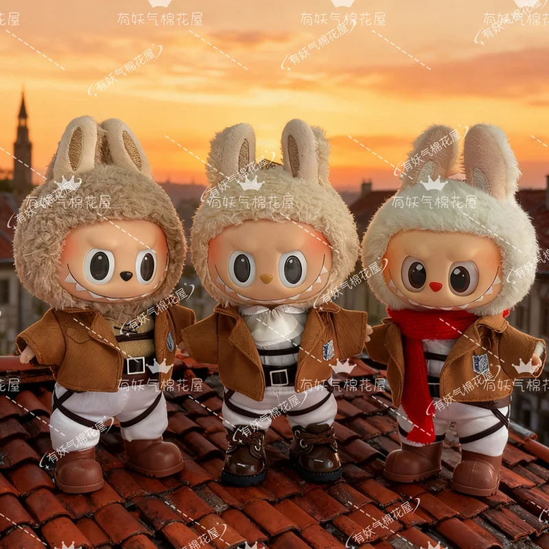 

Labubu clothes labubu baby clothes 17cm giant Mikasa Ellen Levi anime peripheral baby clothes dress up