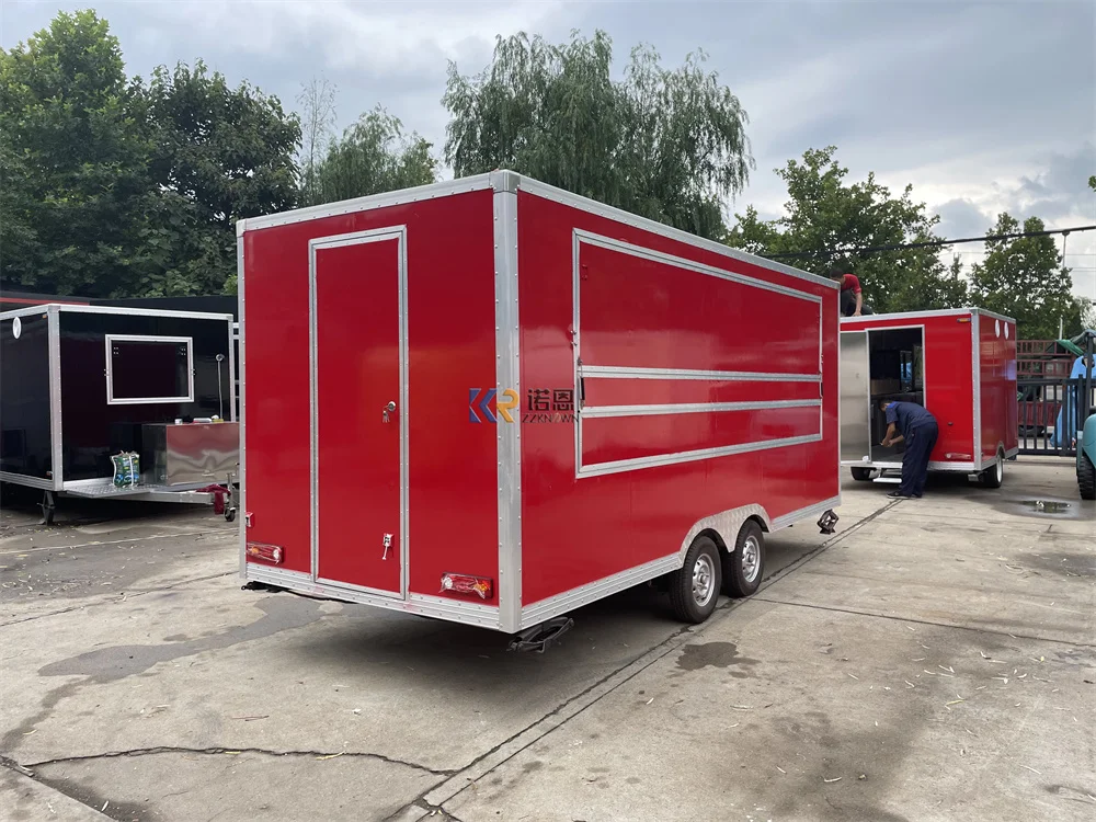 ホイール付き食品トラック、ケータリング、アイスクリームカート、ストリートモバイルピザバーベキュー食品トレーラー