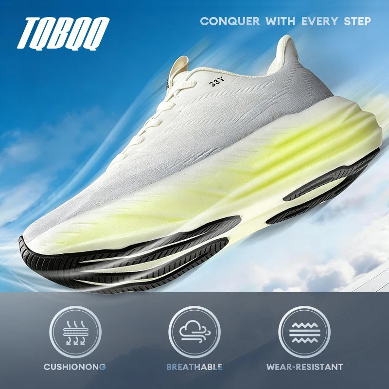 Running Shoes for Men Breathable Lightweight Cushioned Non Slip Sneakers Wear Resistant Athletic Jogging Walking Gym Shoes