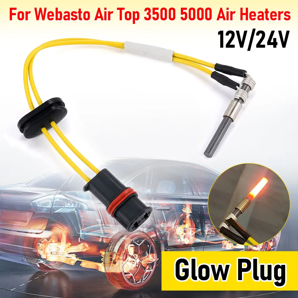 12V/24V Diesel Heater Glow Plug 3KW 5KW 91370B / 91371B Ceramic Pin For Webasto Air Top 3500 5000 Air Heaters