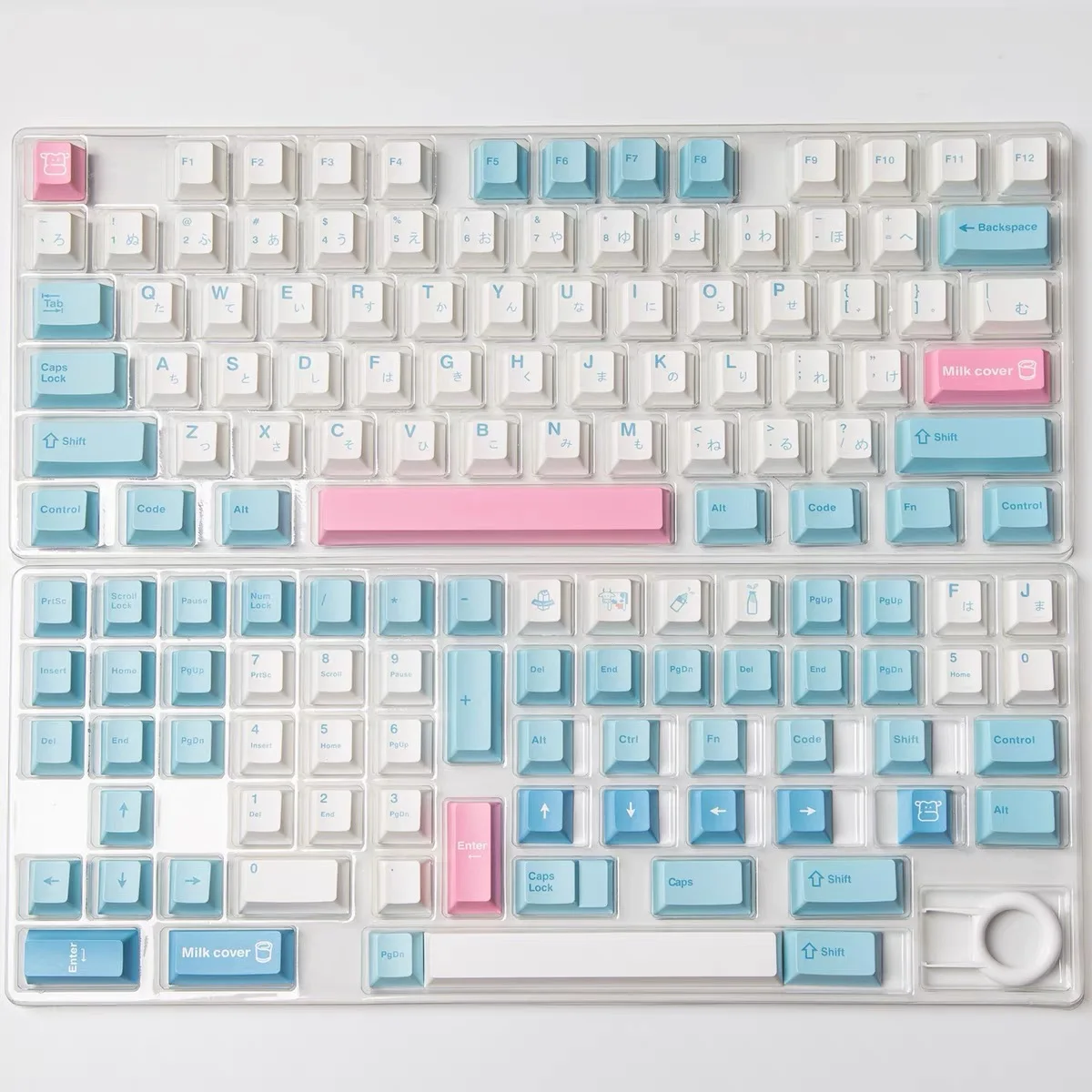 Milk Keycap Smile Original Height PBT Material 140 Keys 68/84/87/96/98/104/108