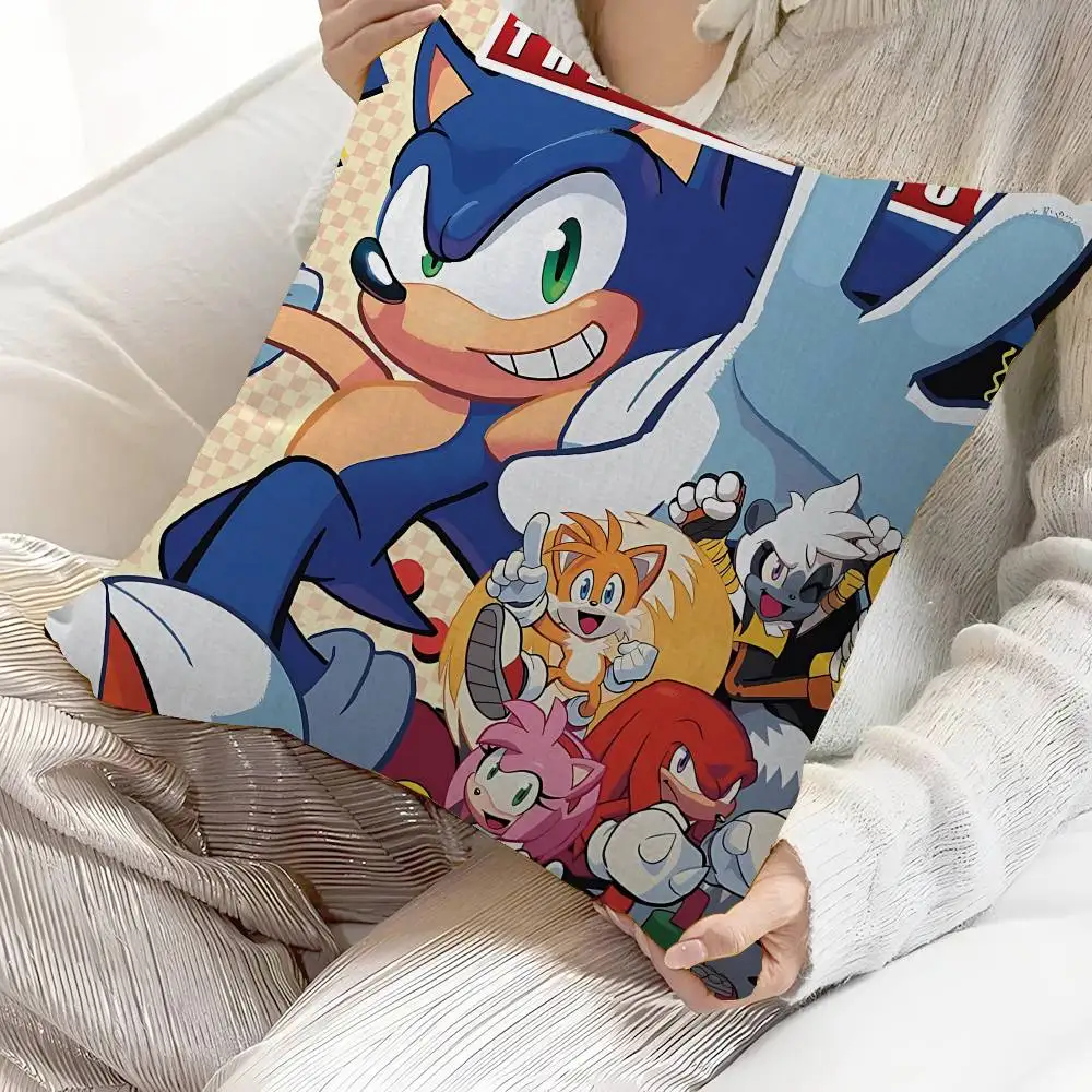S-Sonic X-X Anime Classic Movie Pillow Anime Pillow Sofa Bed Head Pillow Cover Cushion Cover 45x45 cm Fashion
