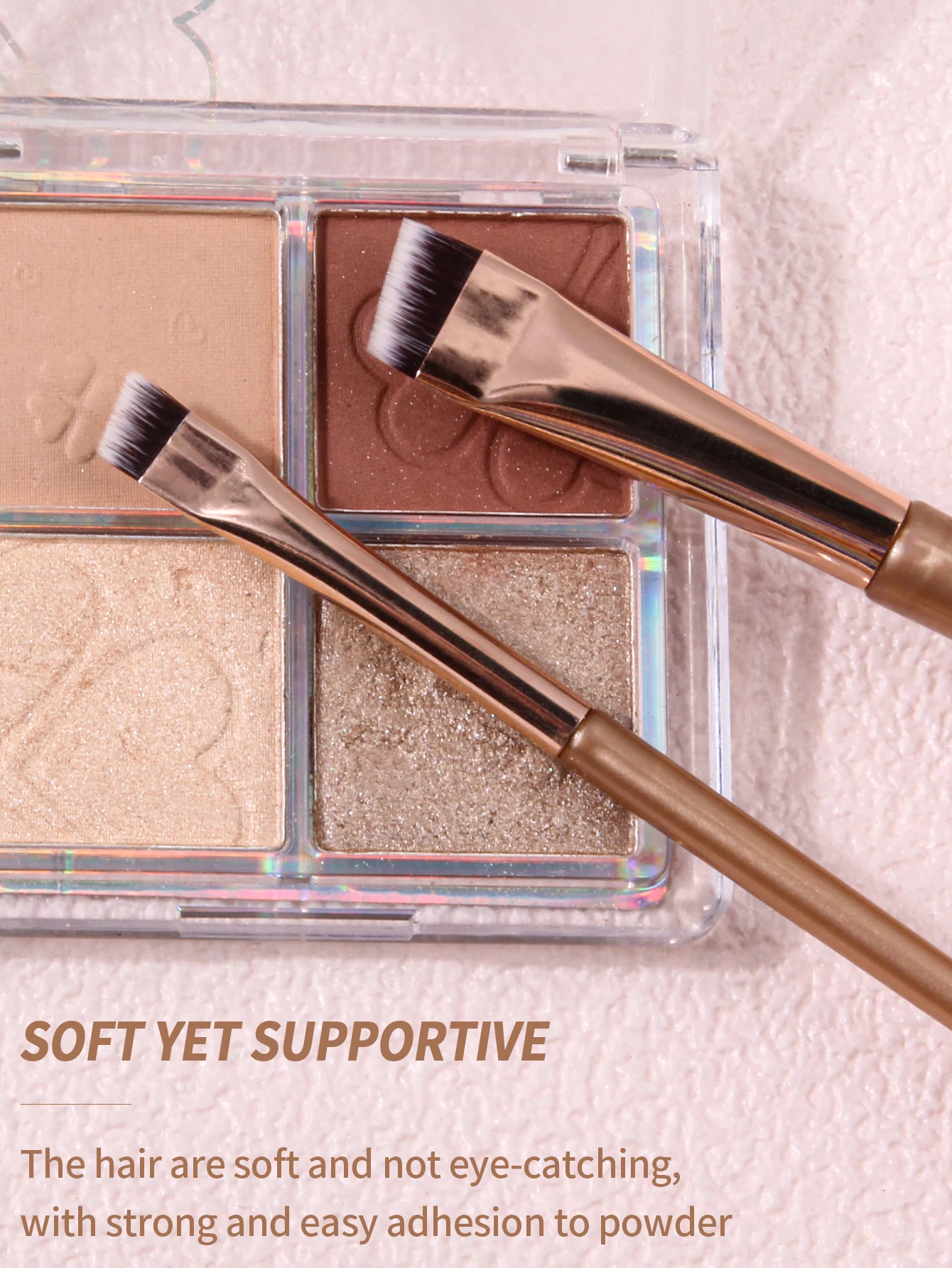 2PCS Pennello per eyeliner con falce fine ultrasottile Pennello per bordi smussati Pennello per sopracciglia Pennello per ombretto sotto la palpebra per sdraiarsi Pennello per baco da seta