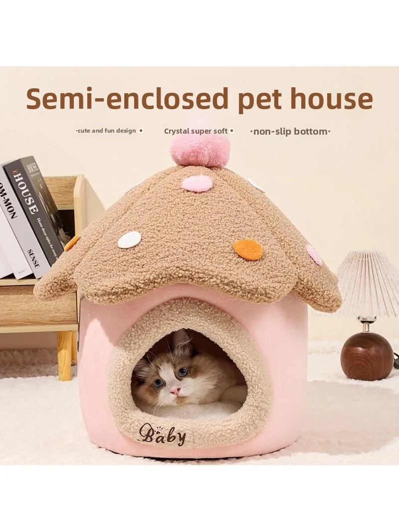 

Warmth And Comfortable House Villa Sle Pet Bed All Seasons Indoor Outdoor Use Cozy Hideaway for s Dogs Medium Size