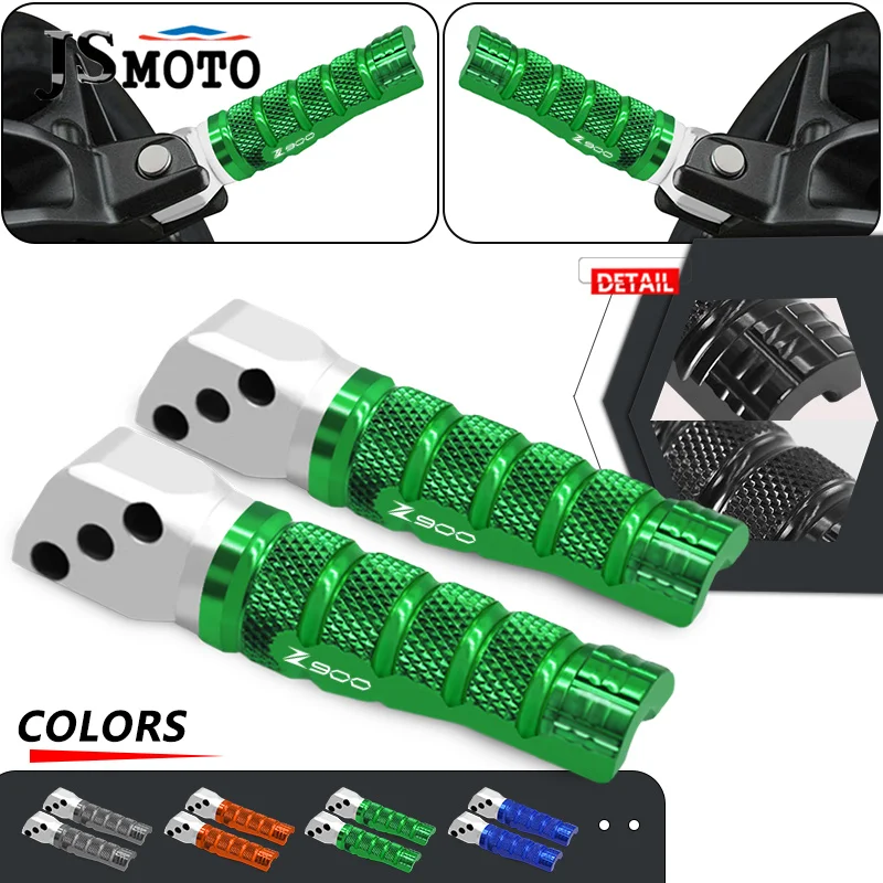 

NEW For Z900 Z 900 z900 2017-2024 2023 Motorcycle Universal CNC Aluminum Passenger Footrests Foot Rests Pegs Rear Foot Pedals