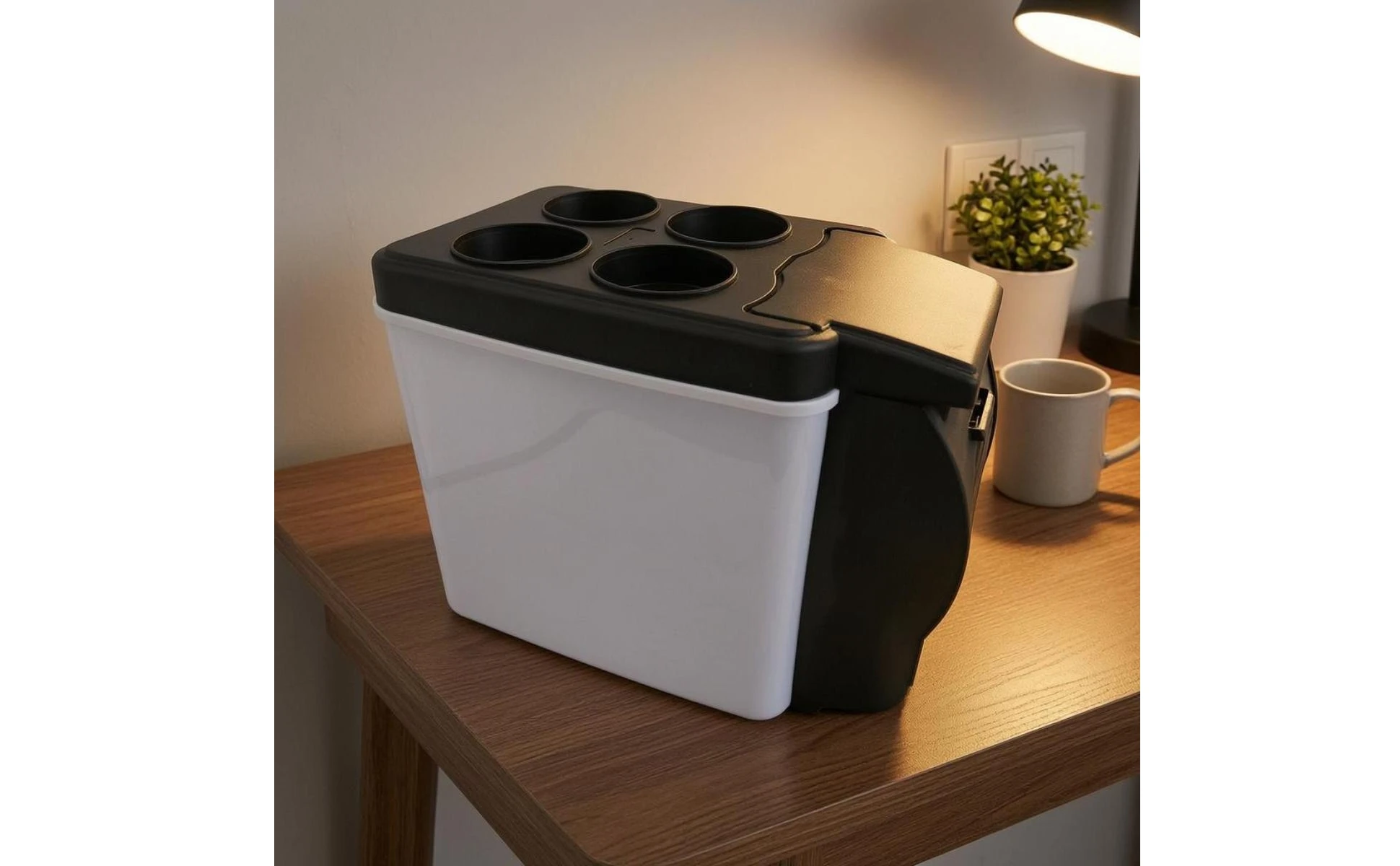 Thermoelectric Car Fridge Cool and Warm Portable Electric Cooler 12 Volt Cooler Cup Holders Portable Refrigerator Compact