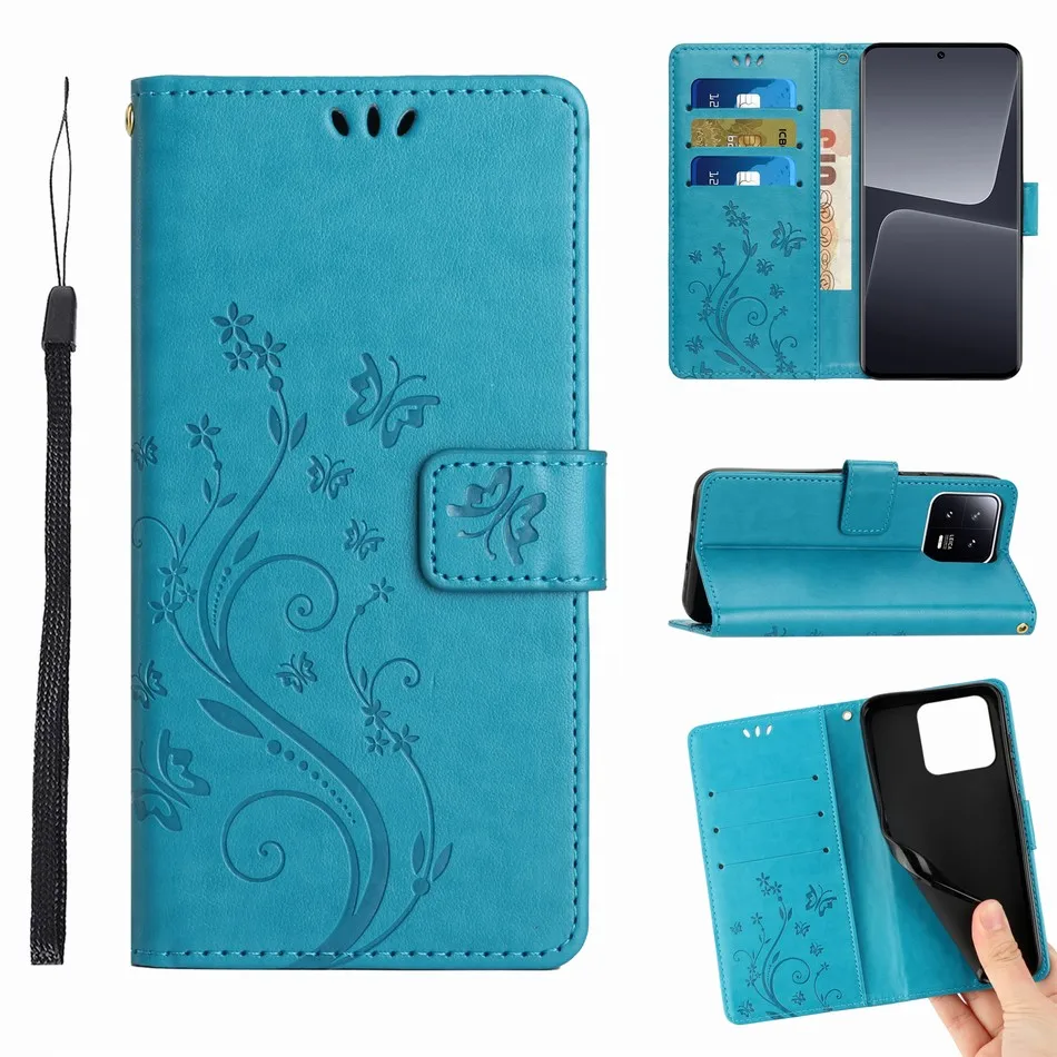 Luxus Schmetterling Fall Für Samsung Galaxy S24 S23 S22 S21 S20 Fe Ultra S10 Plus Dame Frau Brieftasche Karte slots Telefon Abdeckung Fundas C