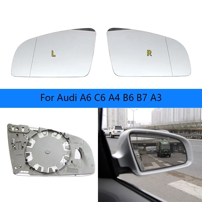 Car Mirrors for Audi A6 C6 A4 B6 B7 Mirror Rearview Mirror Reflector Electric Heating Glass OEM: 8E0 857 535 E / 8E0 857 536 E