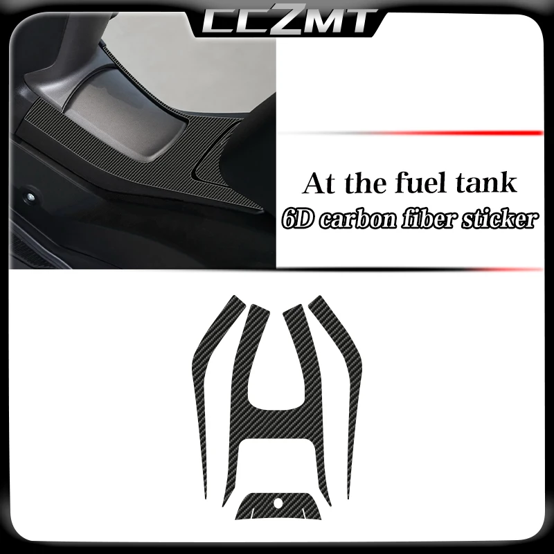 Für Yamaha NMAX 155 NMAX 155 nmax 155 2025 6D Carbon Faser Schutz Aufkleber Kraftstofftank Aufkleber modifizierte Teile Film Zubehör