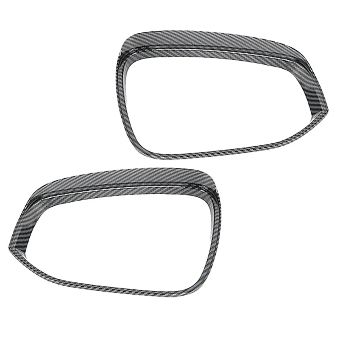 1 Pair Black Carbon Fiber Style Rearview Mirror Rain Eyebrow Cover Trim ABS Fit for Toyota Highlander 2020 2021 2022 2023