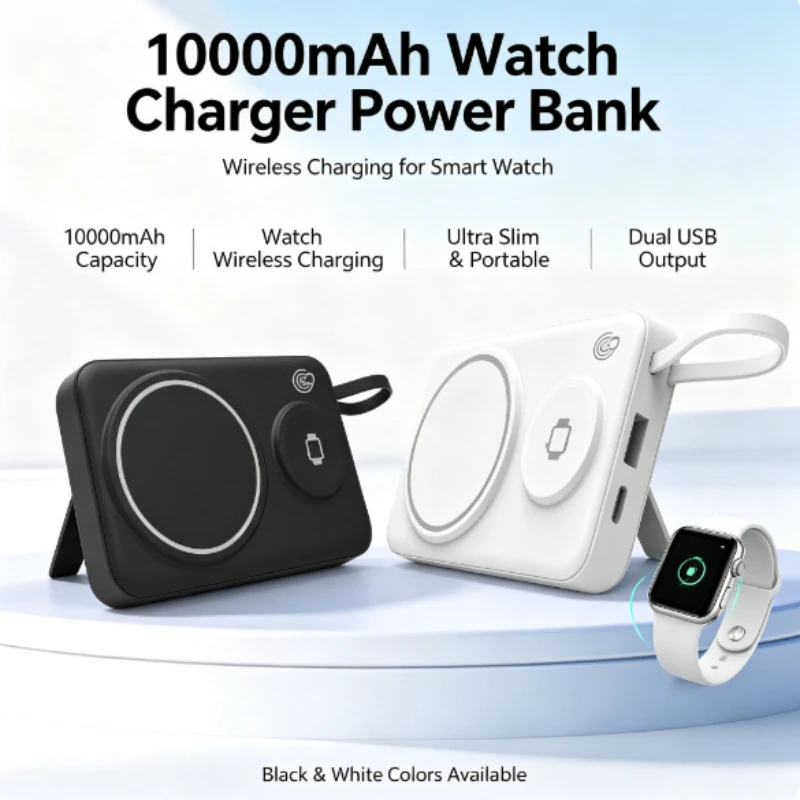 10000mAh Magnetic Wireless Power Bank Portable USB C Cable Fast Charging External Battery For Apple Watch iPhone Xiaomi Samsung