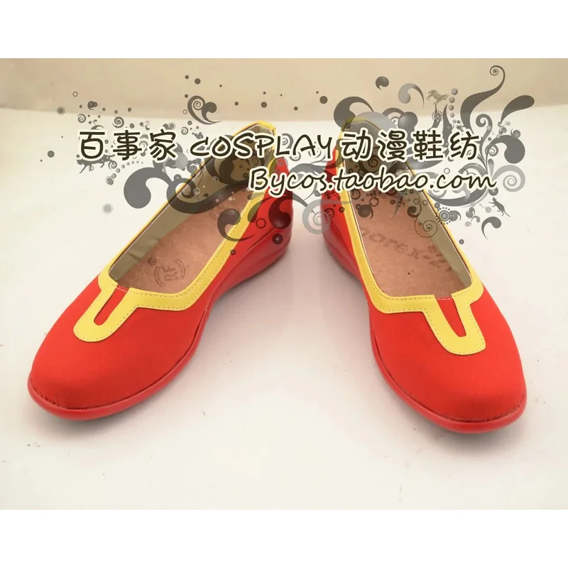

FC6Anime Li Meiling Cosplay Shoes Li Meiling Cosplay Red Shoes Boots Women Men Halloween Role Play Cos Prop@FC8！