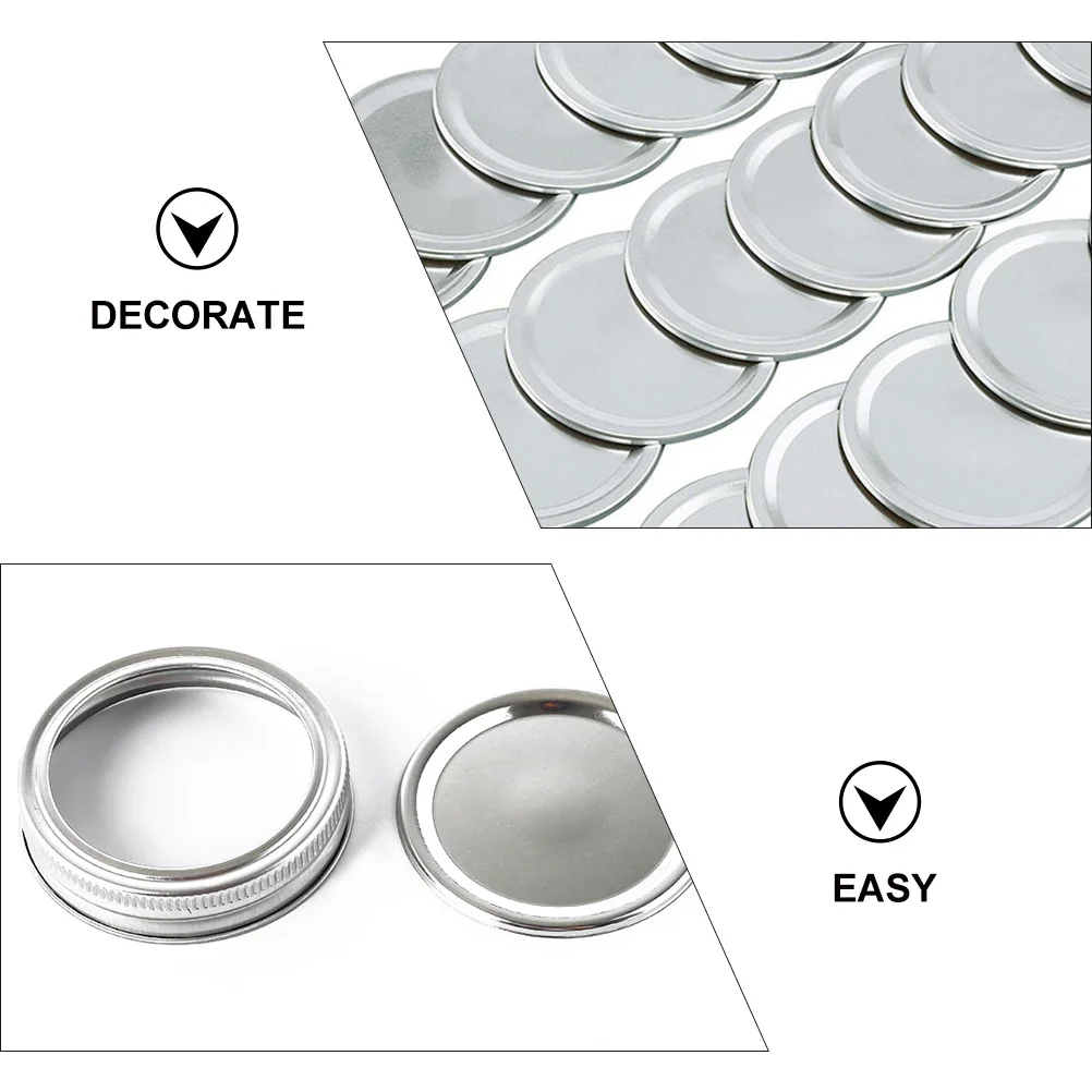 

24Pcs Canning Jar Lids Split-Type Tin Caps No Air Leakage After Assembly Long Lasting Jar Lids Sealing Caps for Bottles
