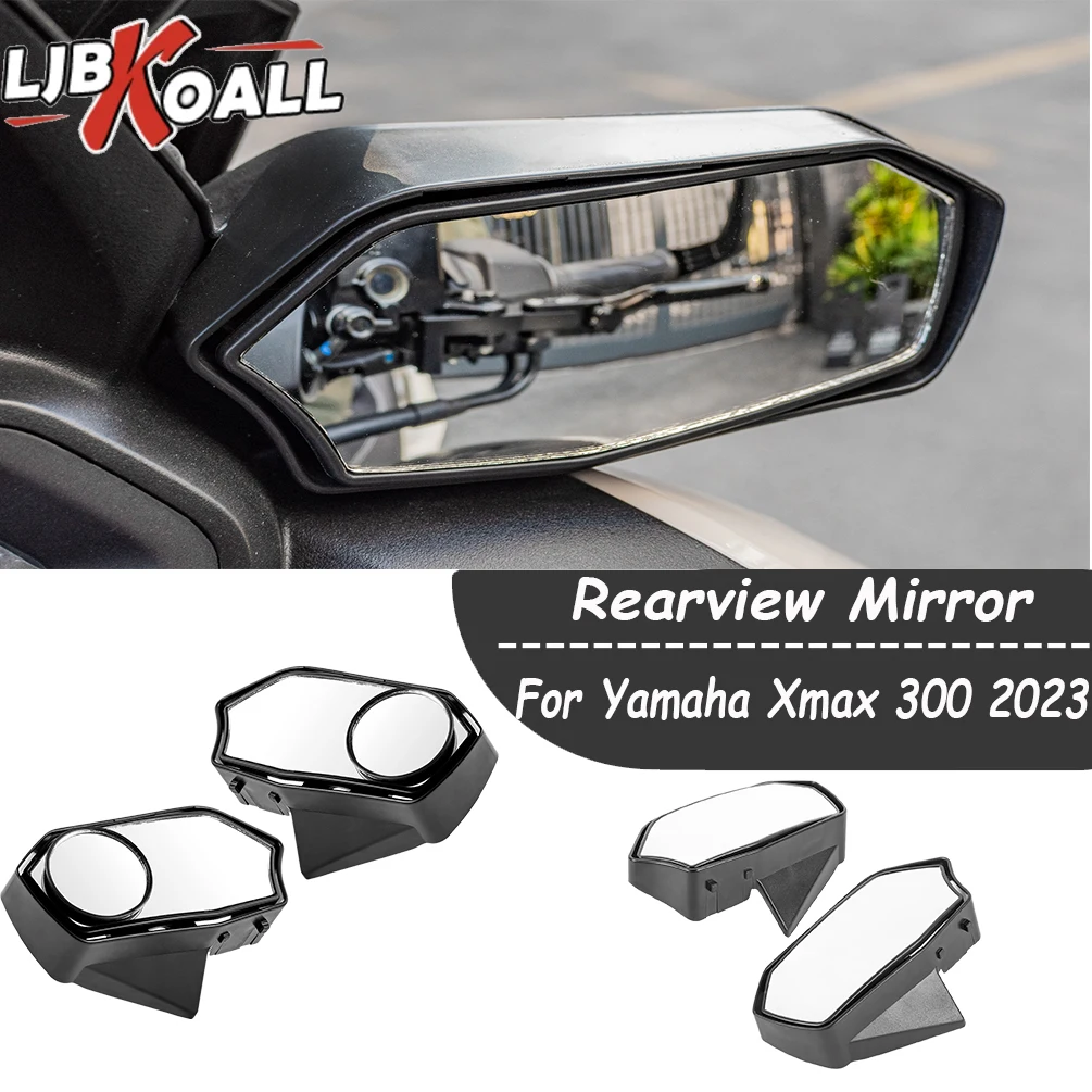 

Fits For Yamaha XMAX 300 Xmax300 2023 Motorcycle Rearview HD Auxiliary Mirrors Adjustable Wide Angle Blind Spot Mirrors