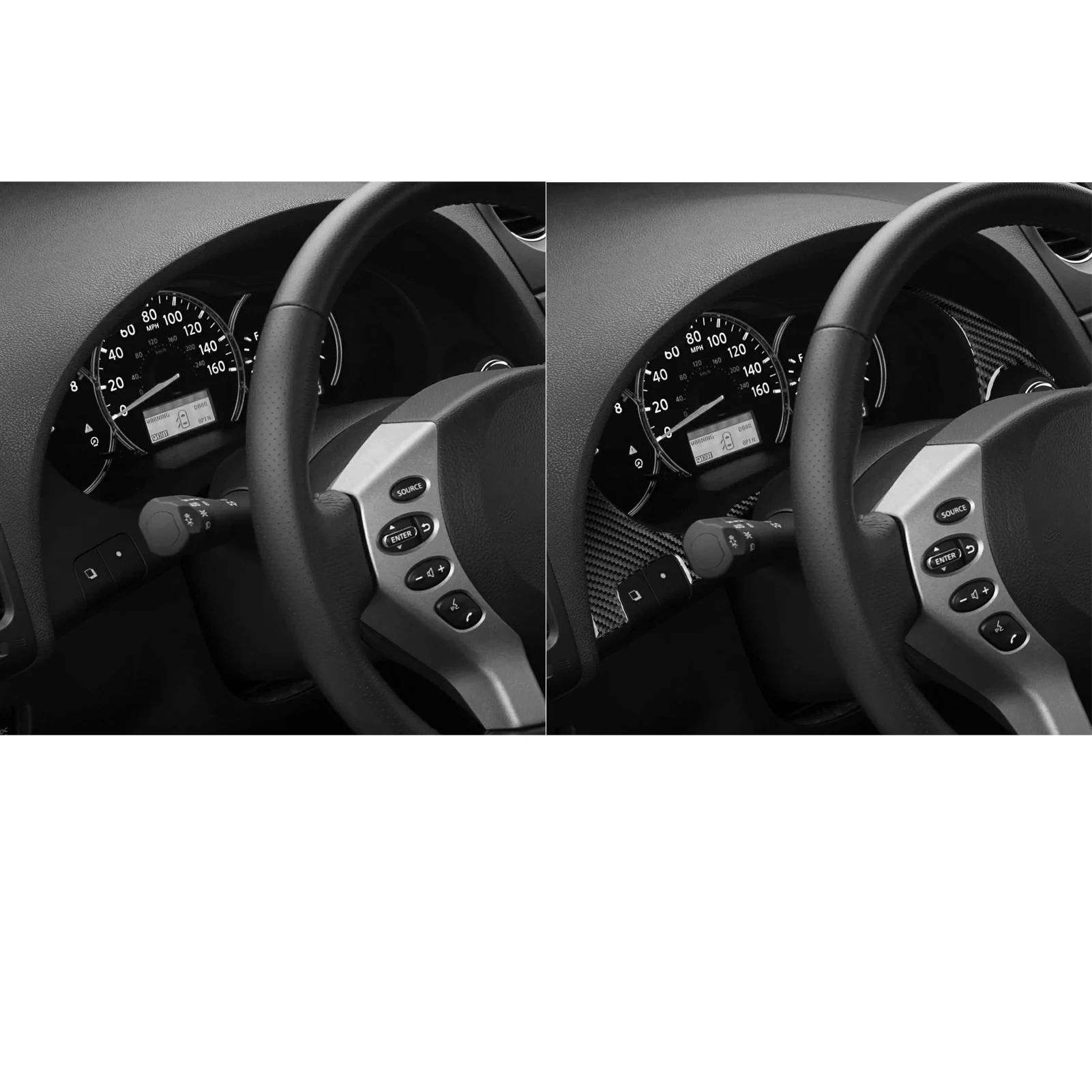 For Nissan Altima 2008-2012 Carbon Fiber Instrument Speedometer Panel Trim Cover Car Accessories Interior Decorative Stickers