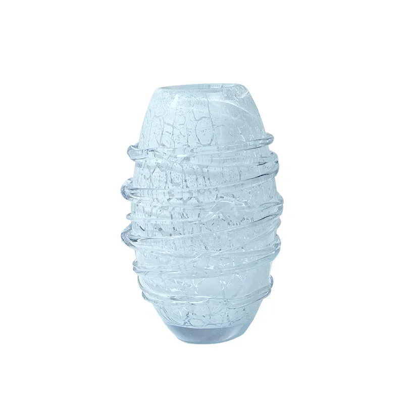 

Simple light luxury high-footed ice crack vase ice crack fruit plate living room coffee table model room soft decoration glaze