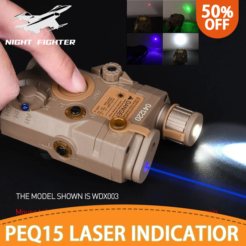 

Tactical AN PEQ-15 Red Dot Blue Green IR Pointer LA5C PEQ 15 200Lumens White LED Flashlight Weapon Sightt Hunting Rifle Laser 20