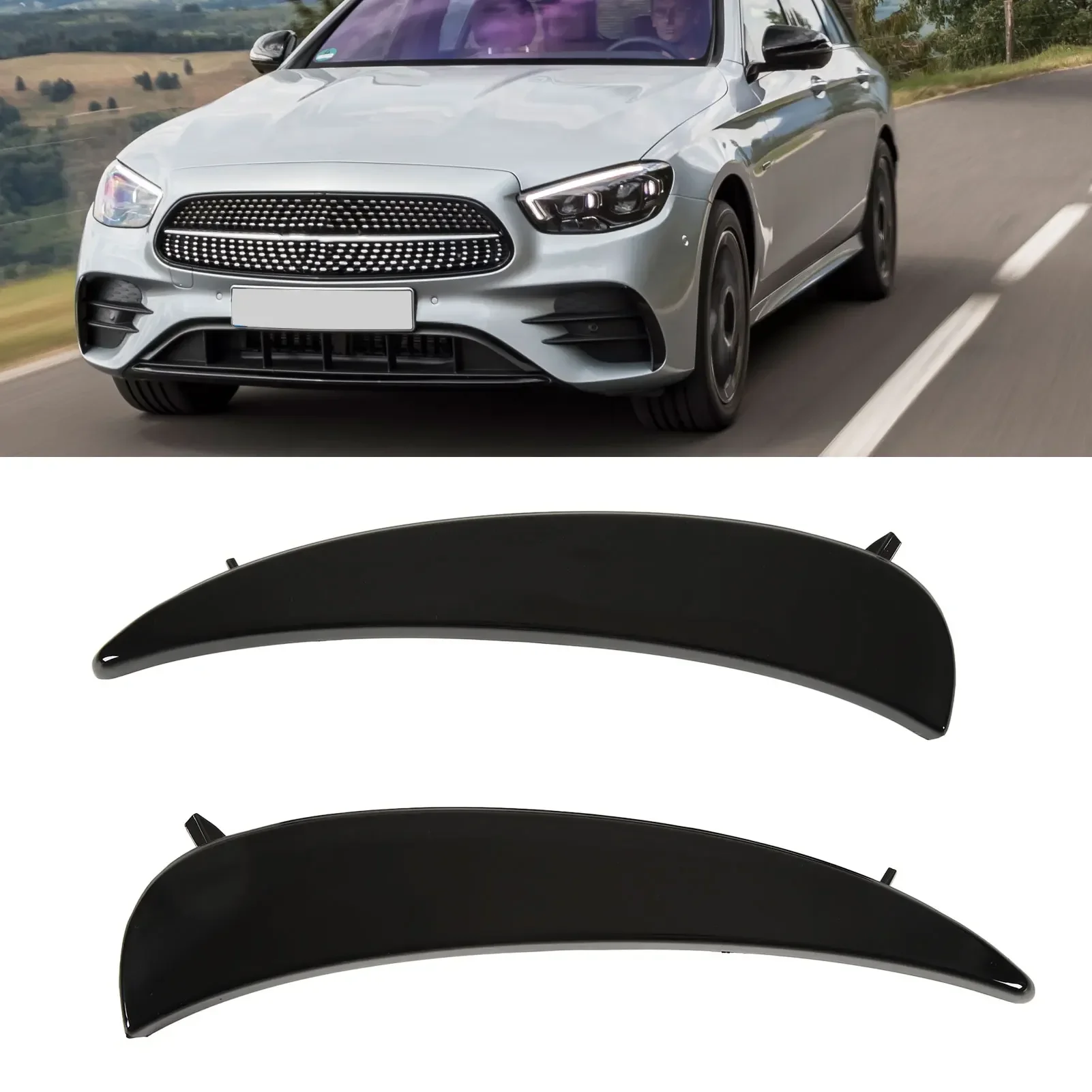 

Car Fog Light Trim Fog Lamp Grille Side Canard 2138856306 2138856406 for Mercedes Benz E-Class W213 C238 S213 AMG Line 2021-2023