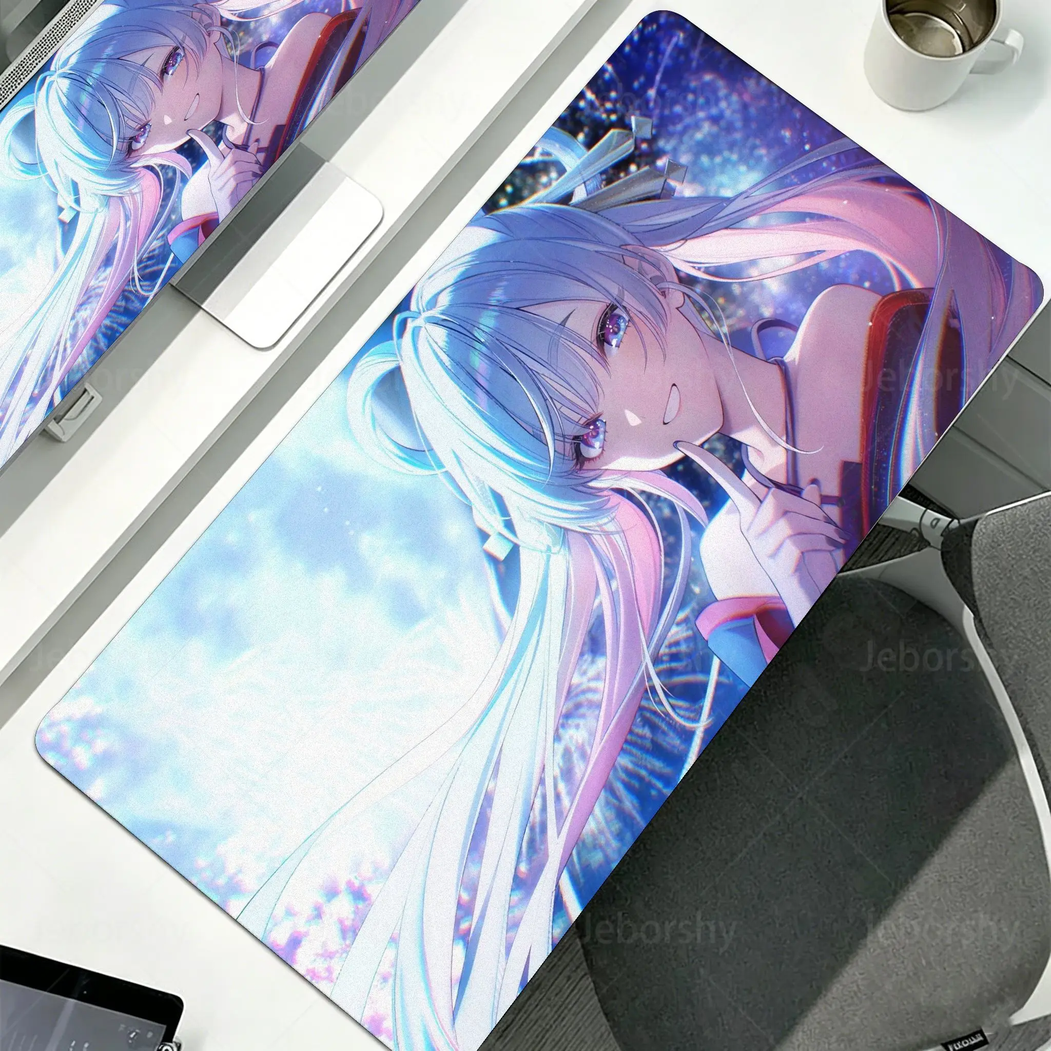 Anime Cosmic Princess Kaguya Mouse Pad Large Computer Mousepad Office Pc Gamer Non-slip Rubber Keyboard Deskmat