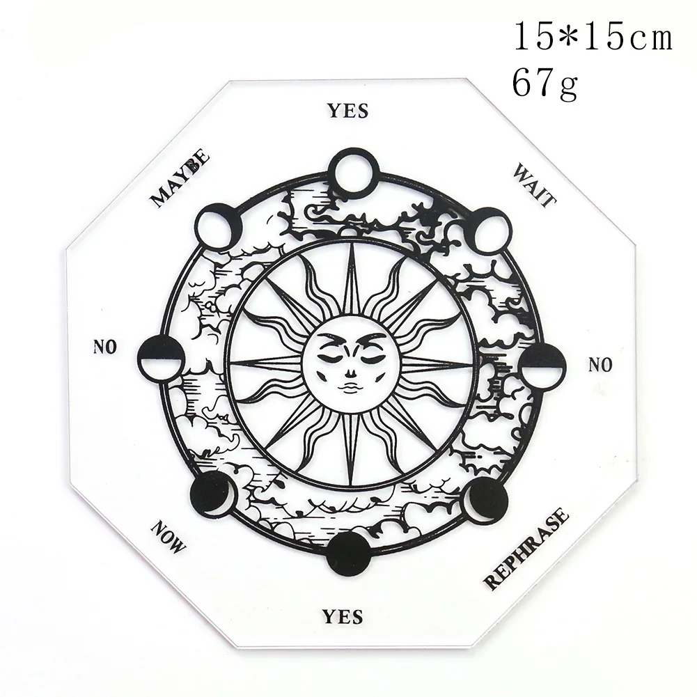 15cm Acrylic Divination Stargazer Horary Board Crystal Base Support Sun Eye Zodiac Witchcraft Pendulum Magical Astrolabe