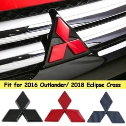 Car Front Grille Badge Rear Trunk 3D Emblem for Mitsubishi Outlander 2016 Eclipse Cross 2018 ABS Glue Stickers Auto Accessories