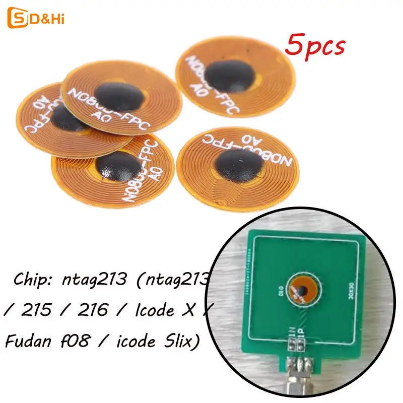 

5pcs Programmable Micro FPC NFC Ntag213 RFID Tag Sticker With 1mm Reading Range