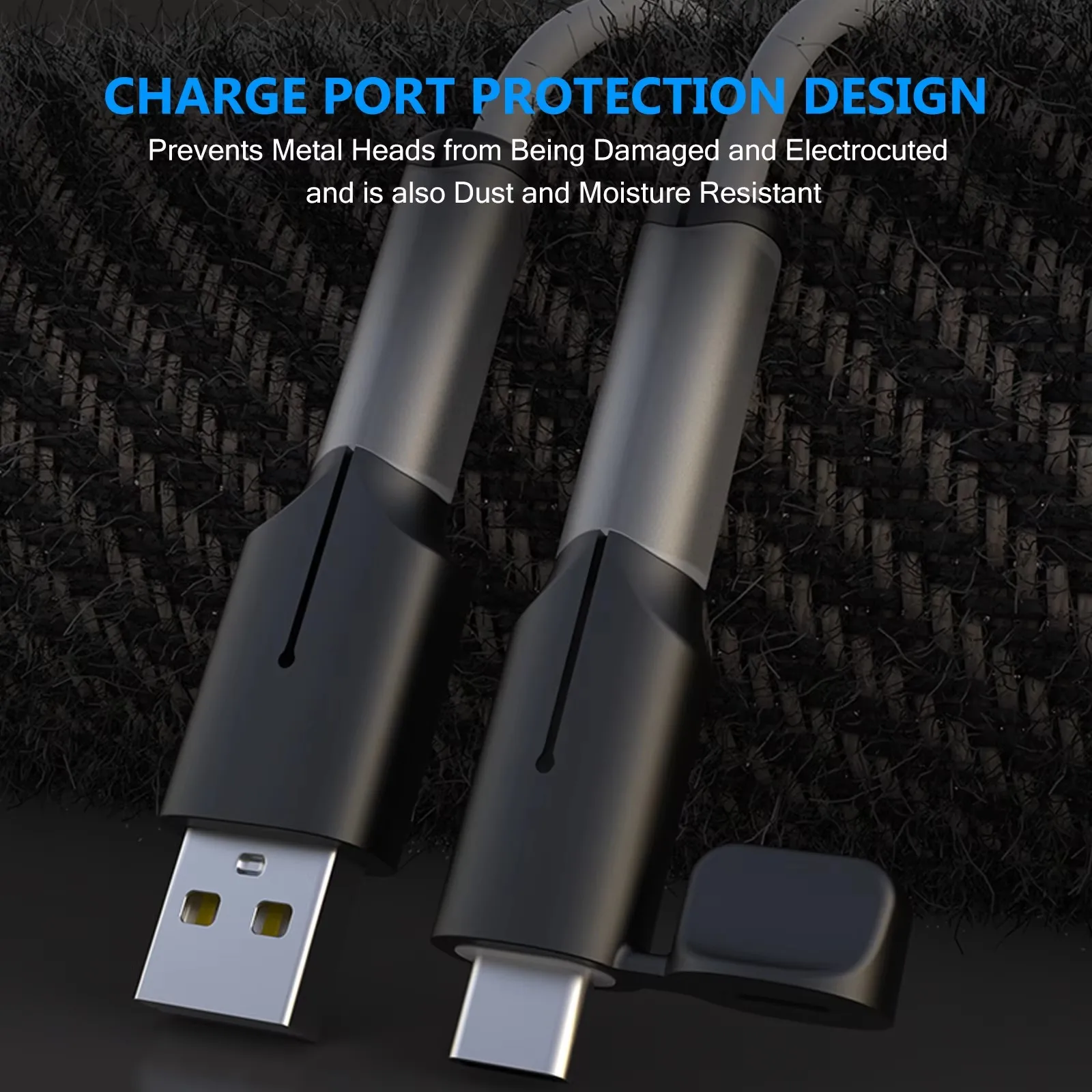 Charger Cable Protector, Type-C to Type-C/iPhone/USB A Silicone Charger Cord Protector, 2-in- Cord Protector with Cable Winder