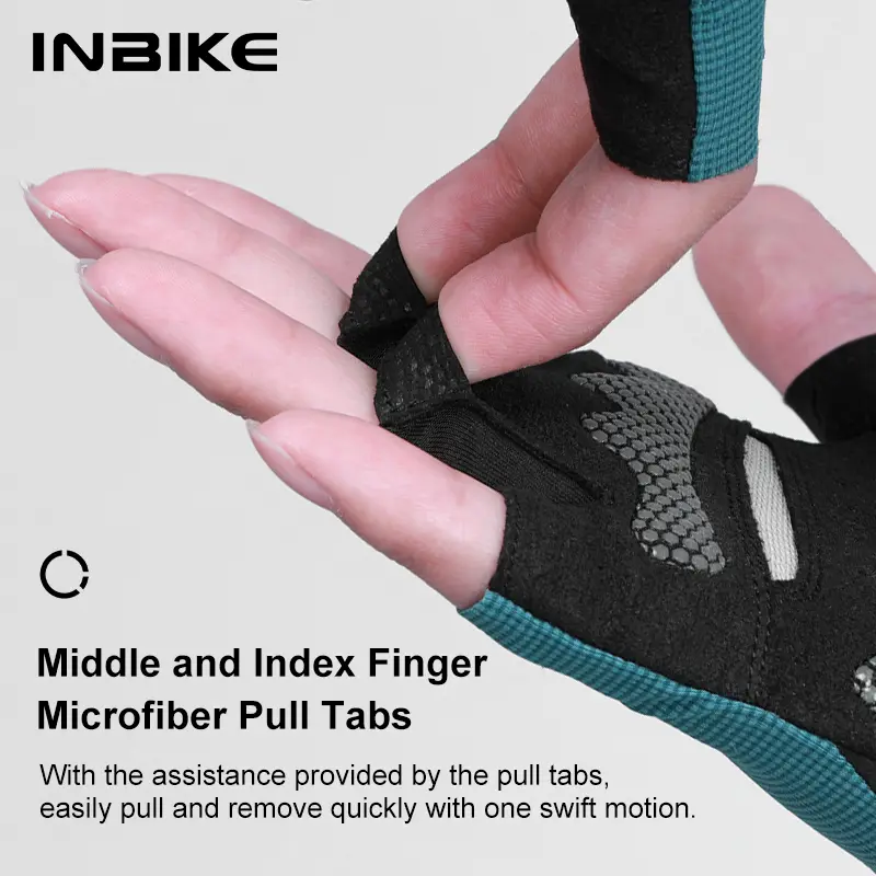 INBIKE Half Finger MTB Cycling Gloves Summer Bicycle Gloves for Men Riding SBR Palm Padded Mountain Road Bike Gloves Accessories - 3