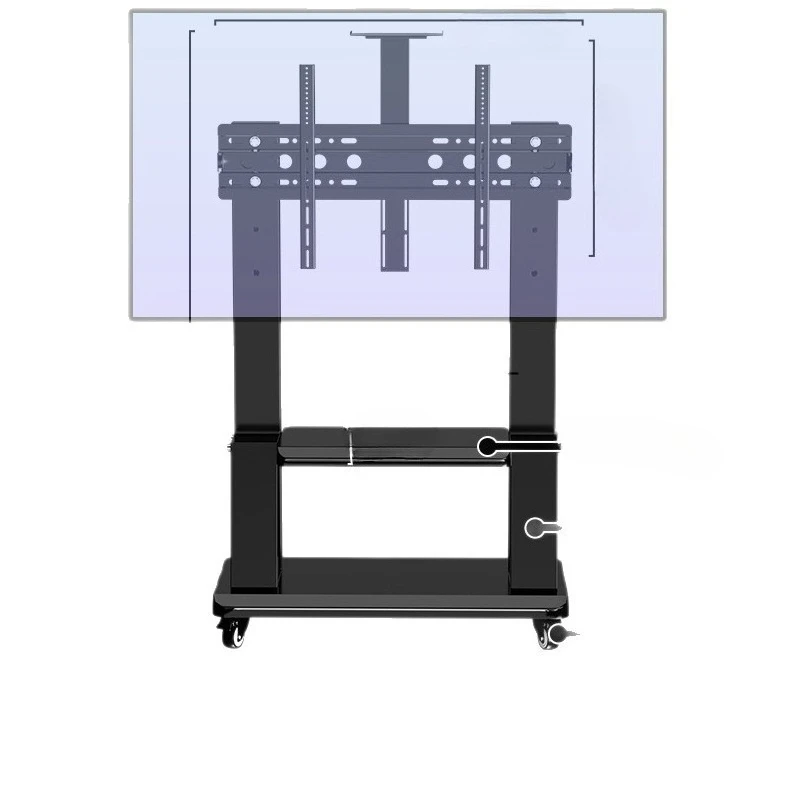 Customized TV Floor Bracket Movable Pulley Hanger TV All-in-One Hanger Cart