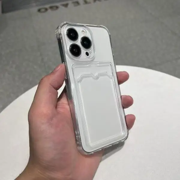 Kartentasche, Brieftasche, transparente Handyhülle für iPhone 16 Pro Max 16 Plus, Stoßstangen-Abdeckung – Detail 2