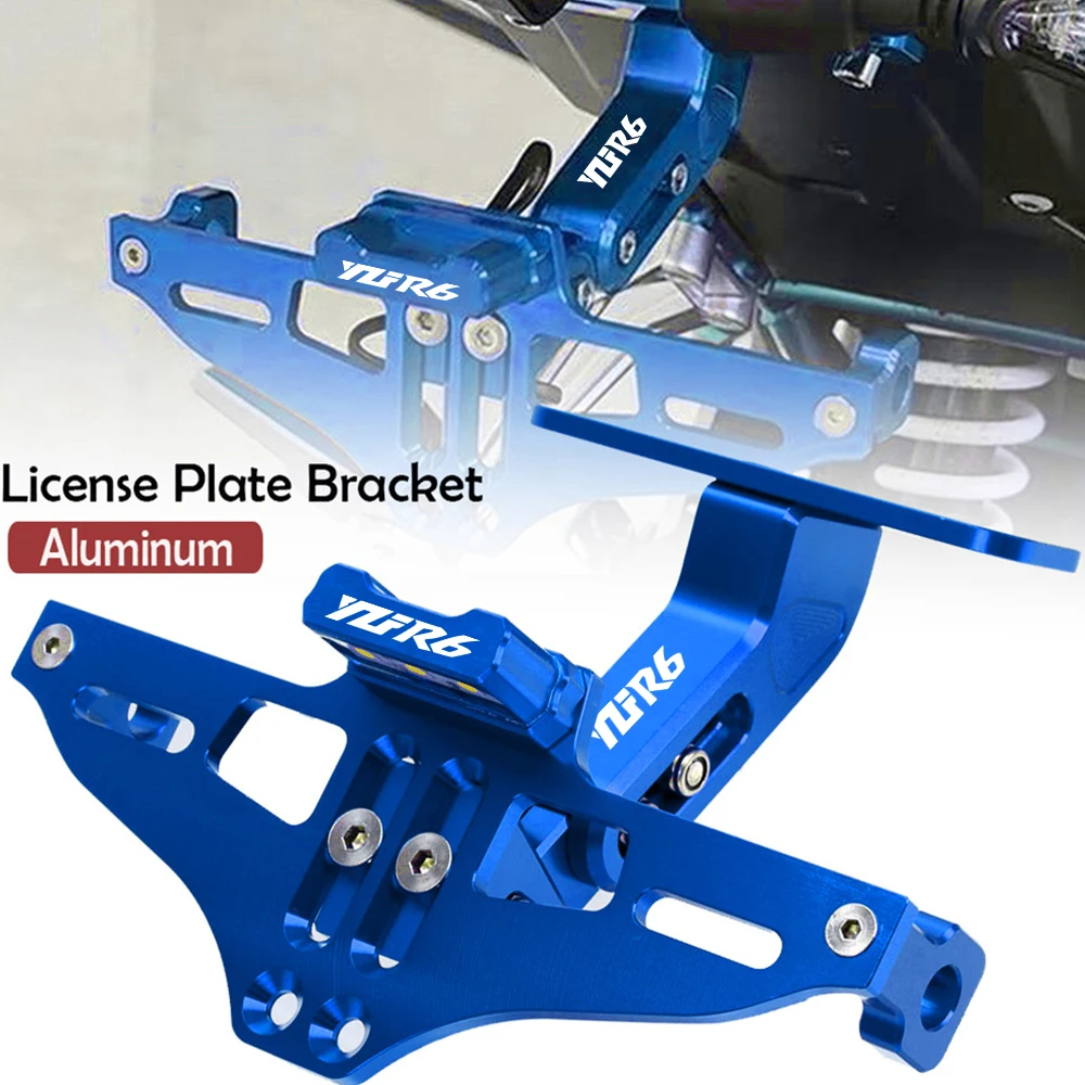 

For Yamaha YZF R6 1999 2000 2001 2002 2003 2004 2005 2006 Motorcycle Adjustable Angle License Number Plate Frame Holder Bracket