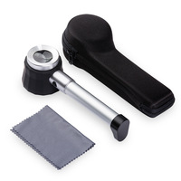 Magnifier 45X dermatoscope handle smooth clear vision with measure Scale 45X type B bigger vision with UV light
